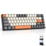 Teclado mecânico sem fio Bluetooth Dual Mode Hot-Swappable Mini