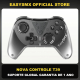 Gamepad sem fio EasySMX T39 compatível com Nintendo Switch, PC, iOS, Steam, Hall Rocker Joystick