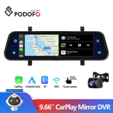 Câmera Espelho Podofo para Carro Touch Screen Video Recorder Espelho retrovisor