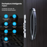 Tuya Eletrônico Biométrico Fechadura de Impressão Digital, Smart Door Lock, Wi-Fi, Reconhecimento Facial 3D, Cartão Chave, Câmera NFC, X3
