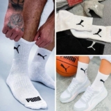 UI CHAVOSO Kit com 6 Pares de Meias Puma Cano Médio  POR 50 CUPOM: MODAMELI ou M…