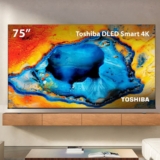 NEM CABE AQUI EM CASA UM TREM DESSE Smart TV Dled 75″ 4K Vidaa Toshiba DE 5.099 …