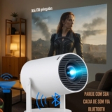 CINEMINHA EM CASAProjetor Smart Portátil Full Hd 4k DE 299 | POR 166  CUPOM: C0M…