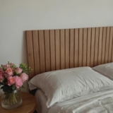 PRA NÃO BATER A CABEÇA NA PAREDE Cabeceira Cama Box – Painel Ripado MDF 45x11cm …