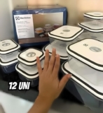 PODE DEVOLVER OS DA SUA MÃEKit Potes Herméticos Plásticos Cinza 12 Unidades Elec…