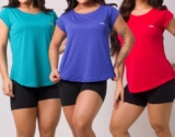 PRAS DIVAS DA VIDA FITNESS Kit 3 Camiseta Academia Feminina Dry Fit – Verde Jade…