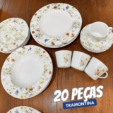 MESA POSTA BEM PRIMAVERA Aparelho de Jantar e Chá 20 Peças Tramontina DE 439 | P…