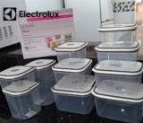 ORGANIZA SUA GELADEIRA Kit 16 Potes Eletrolux Herméticos de Plástico Retangular …