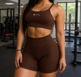 O MELHOR PRE TREINO FEMININO É UM LOOK NOVO Conjunto Fitness Virginia Top Shorts…