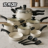 ATÉ COM PANELA DE PRESSÃO Conjunto De Panelas Com Panela De Pressão Fechamento E…