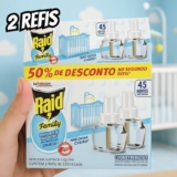 NOITE DE SOSSEGO SEM MOSQUITO ZUNINDO NO SEU OUVIDO Raid Repelente Eletrico Líqu…